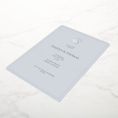 En Aluminium Invitation de mariage Coquillage Bleu Clair Argent (Rotation)