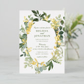 En Aluminium Invitation de mariage dans le jardin vert (Debout devant)