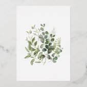 En Aluminium Invitation de mariage dans le jardin vert (Verso)