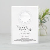 En Aluminium Invitation de Mariage de boule Disco Foil (Debout devant)