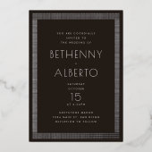 En Aluminium Invitation de Mariage de Punk Rock Deco (Recto)