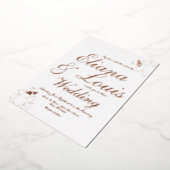 En Aluminium Invitation de Mariage de script géométrique Pressé (Rotation)