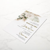 En Aluminium Invitation de mariage d'or (Rotation)