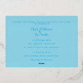 En Aluminium Invitation de mariage élégante (Verso)