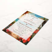 En Aluminium Invitation de mariage élégante avec feuille d'or (Rotation)