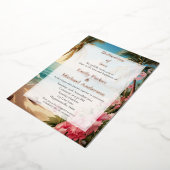 En Aluminium Invitation de mariage élégante avec feuille d'or (Rotation)