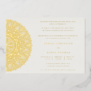 En Aluminium Invitation de mariage élégante mandala ornée class