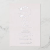 En Aluminium Invitation de Mariage floral moderne (Recto)