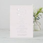 En Aluminium Invitation de Mariage floral moderne (Debout devant)