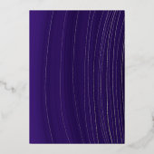 En Aluminium Invitation de Mariage Foil Agate violet et argent (Verso)