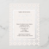 En Aluminium Invitation de mariage formelle et complexe avec fe (Recto)