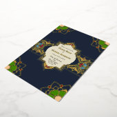 En Aluminium Invitation de mariage inspirée de l'ère moghole av (Rotation)