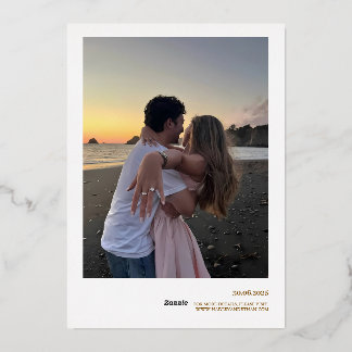 En Aluminium Invitation de mariage minimaliste moderne