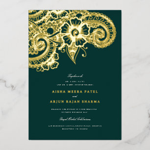 En Aluminium Invitation de mariage Mod Mehandi