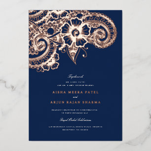 En Aluminium Invitation de mariage Mod Mehandi