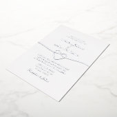 En Aluminium Invitation de mariage simple calligraphie argentée (Rotation)