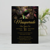 En Aluminium Invitation de masquerade dramatique (Debout devant)