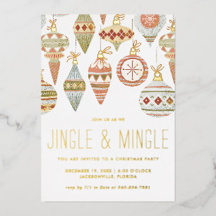En Aluminium Invitation de Noël Jingle & Mingle