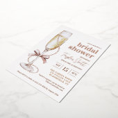 En Aluminium Invitation de Pearls et Prosecco (Rotation)