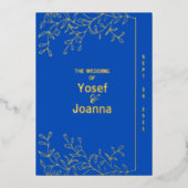 En Aluminium Invitation de Sapphire Mariage Foil (Recto)