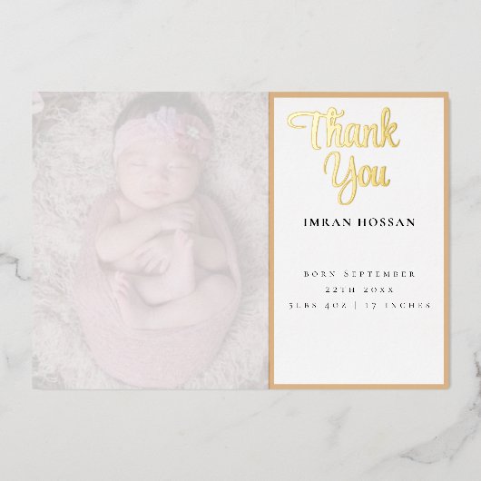 En Aluminium Invitation de Thanku Foil (Recto)