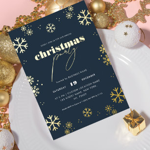 En Aluminium Invitation d'entreprise Noël Script Flocon de Neig