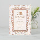 En Aluminium Invitation du 25e anniversaire du Mariage Blanc Él (Debout devant)
