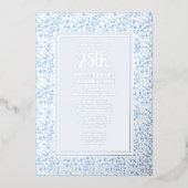 En Aluminium Invitation du 25e anniversaire du Mariage Silver B (Recto)