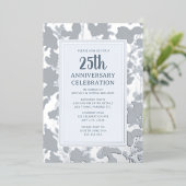 En Aluminium Invitation du 25e anniversaire du Mariage Silver E (Debout devant)