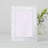 En Aluminium Invitation du 25e anniversaire du Mariage Silver F (Debout devant)