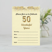 En Aluminium Invitation du 50e anniversaire du Mariage (Debout devant)
