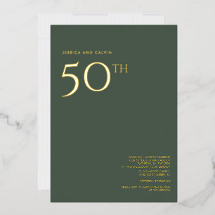 En Aluminium Invitation du 50e anniversaire du Mariage Dusty Gr