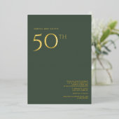 En Aluminium Invitation du 50e anniversaire du Mariage Dusty Gr (Debout devant)