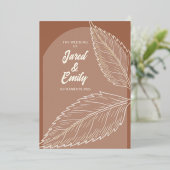 En Aluminium Invitation du Mariage Brown Mocha Foil (Debout devant)