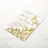 En Aluminium Invitation d'un grand Mariage de paon (Rotation)