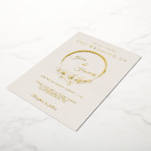 En Aluminium Invitation Elegant Mariage d'ivoire d'or (Rotation)