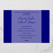 En Aluminium Invitation élégante de Mariage de la Marine (Verso)