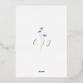 En Aluminium Invitation Elégante Fleur sauvage Gold Foil (Verso)