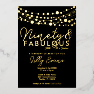 En Aluminium Invitation élégante pour une fête d'anniversaire s