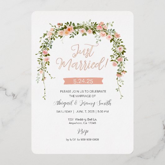 En Aluminium Invitation Feuille (Recto)