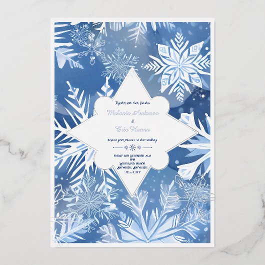 En Aluminium Invitation Feuille d'Aluminium (Recto)
