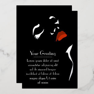En Aluminium Invitation Feuille de Visage Glamour