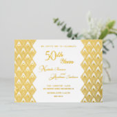 En Aluminium Invitation feuille d'or 50e anniversaire (Debout devant)