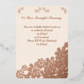 En Aluminium Invitation Flower Party de chimie (Recto)