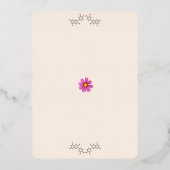 En Aluminium Invitation Flower Party de chimie (Verso)