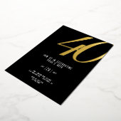 En Aluminium Invitation Foil 40e anniversaire personnalisable (Rotation)