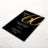 En Aluminium Invitation Foil 60e anniversaire sur Black (Rotation)