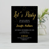 En Aluminium Invitation Foil de fête d'anniversaire (Debout devant)