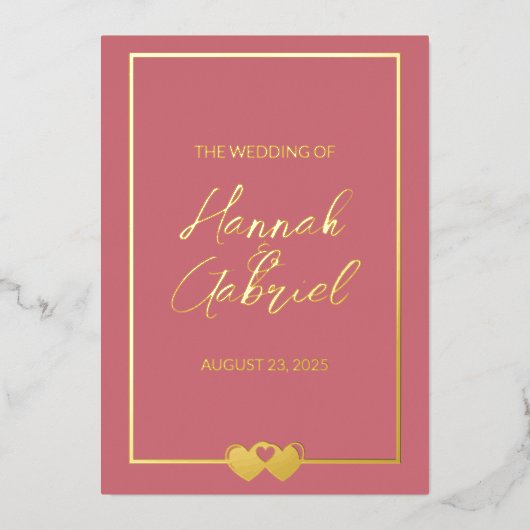 En Aluminium Invitation Foil Mariage (Recto)