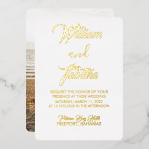En Aluminium Invitation Formelle Élégante Mariage Foil